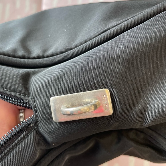 Prada Nylon Vela Nero Small Tote Bag with  Lock Black - Picture 10 of 16